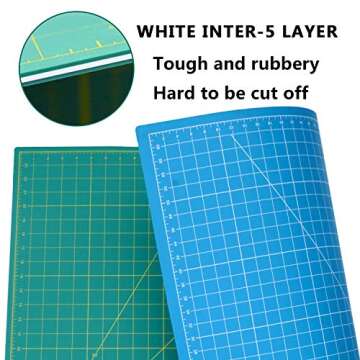 WORKLION 24" x 36" Large Self Healing PVC Cutting Mat, Double Sided, Gridded Rotary Cutting Board for Craft, Fabric, Quilting, Sewing, Scrapbooking - Art Project…