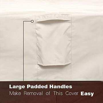 VAILGE Heavy Duty Deep Patio Sofa Cover,100% Waterproof Outdoor Sofa Cover, Large Lawn Patio Furniture Covers with Air Vent, Large (Deep), Beige & Brown