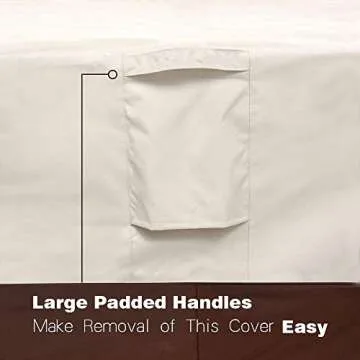 VAILGE Heavy Duty Deep Patio Sofa Cover,100% Waterproof Outdoor Sofa Cover, Large Lawn Patio Furniture Covers with Air Vent, Large (Deep), Beige & Brown