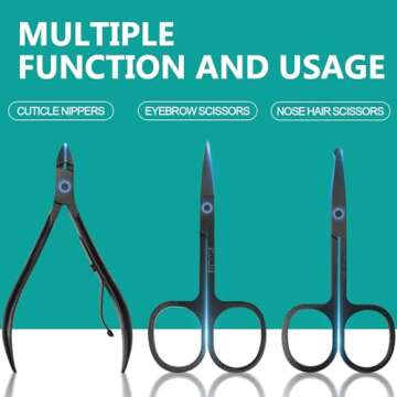 Manicure Set, Professional Nail Clippers Pedicure Kit 26 Pieces Nail Care Tools for Travel & Grooming (Black)