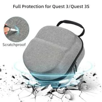 Carrying Case for Meta Quest 3S/Quest 3/Quest 2, Compatible with BOBOVR/Kiwi Design/Official Head Strap, Portal Full Protection for Travel Storage