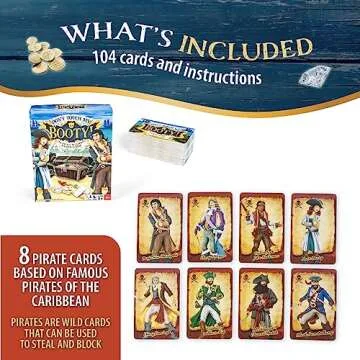 Don't Touch My Booty, The Pirate Plundering Party Game, Cover Your Buried Treasure, Easy to Learn Game for Kids, Teens and Adults Ages 5 and up