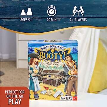 Don't Touch My Booty, The Pirate Plundering Party Game, Cover Your Buried Treasure, Easy to Learn Game for Kids, Teens and Adults Ages 5 and up