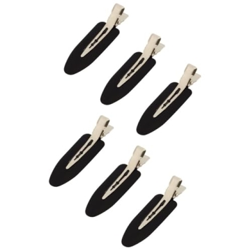 MADHOLLY 6Pcs No Bend Hair Clips - Crease-Free Clips for Styling and Makeup