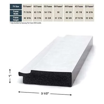 Contemporary Silver Deco TV Frame for Samsung The Frame