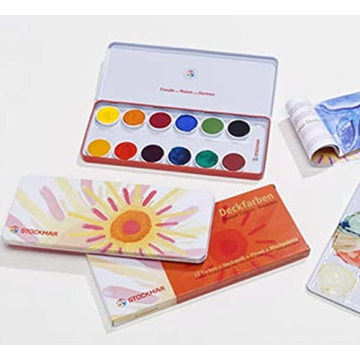 Stockmar Opaque Color Box - Set of 12 High-Quality Paints