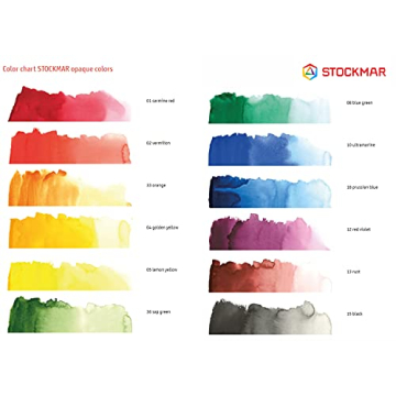 Stockmar Opaque Color Box - Set of 12 High-Quality Paints