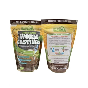 20 oz Life Cycle Organics 100% Organic Worm Castings for Thriving Plants
