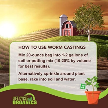Life Cycle Organics 20 oz Organic Worm Castings - Plant Superfood