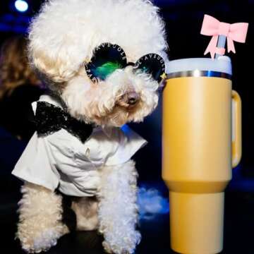 Oddyami Bow Straw Covers Cap Toppers Compatible with Stanley Tumbler Cups, Cute Pink 10mm Reusable Silicone Straws Topper for 40oz Tumbler with Handle, Stanleys Cup Accessories,3Pcs