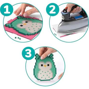 Perler Squishmallows Fused Bead Activity Kit with 5 Unique Patterns, Finished Project Sizes Vary, Multicolor 4393 Pieces