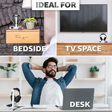 BeFox Headphone Stand with 4 in 1 Charger for All Devices