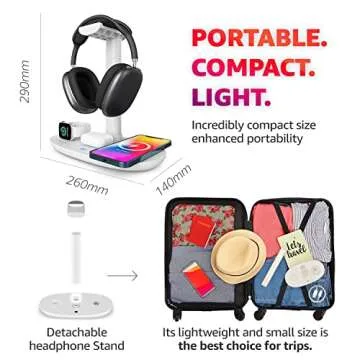 BeFox Headphone Stand with 4 in 1 Charger for All Devices