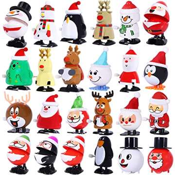 Max Fun 24 Pack Christmas Wind Up Toys Stocking Stuffers for Christmas Party Favors Goody Bag Filler...