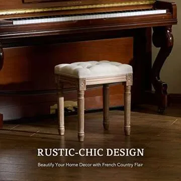 Elegant VONLUCE Ottoman Stool - Versatile Home Accent