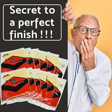 S&F STEAD & FAST Tack Cloth for Painting, 15-pc Premium Tack Cloths for Removing Dust from Woodworking, Tac Cloths/Tack Rag Bulk Set, 18"x36", Tack Rags for Staining, Automotive