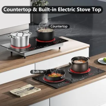 Karienvir Electric Cooktop with 2 Burners and Touch Control