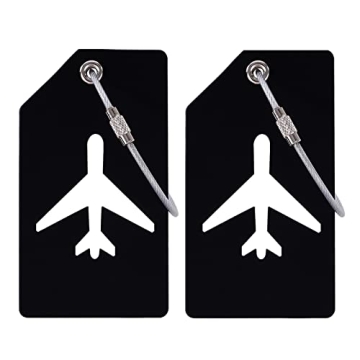 2 Pack Bright Silicone Luggage Tags with Name ID Card