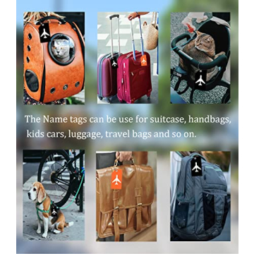 2 Pack Bright Silicone Luggage Tags with Name ID Card