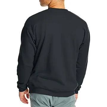 Hanes EcoSmart Black Sweatshirt for Men, XL Size