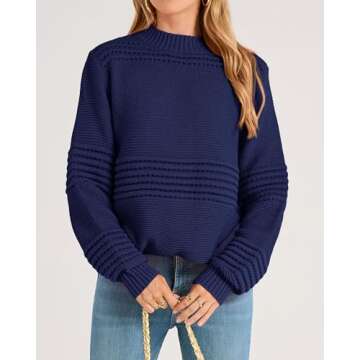 KIRUNDO Knit Sweater for Women - Trendy Fall Winter Wear