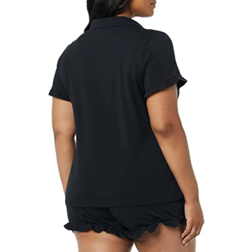 Amazon Essentials Women's Cotton Modal Pajama Set in Black