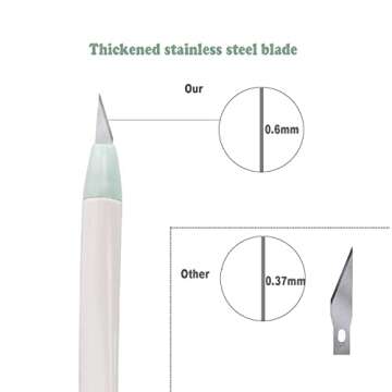 Corey-z Precision Craft Knife Kit, Exacto Knife Set, Carving Hobby Knife, Utility Craft Cutting Tool Coming With 6 Additional Blades For Art, Scrapbooking, Cutter, Stencils, and DIY Projects