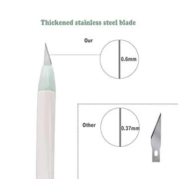 Corey-z Precision Craft Knife Kit, Exacto Knife Set, Carving Hobby Knife, Utility Craft Cutting Tool Coming With 6 Additional Blades For Art, Scrapbooking, Cutter, Stencils, and DIY Projects