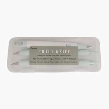 Corey-z Precision Craft Knife Kit, Exacto Knife Set, Carving Hobby Knife, Utility Craft Cutting Tool Coming With 6 Additional Blades For Art, Scrapbooking, Cutter, Stencils, and DIY Projects