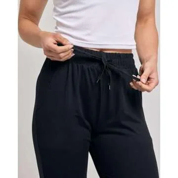 Real Essentials 3-Pack: Women's Ultra Soft Lounge Capri Joggers Sweatpants Athletic Yoga with Pockets(Available in Plus Size)