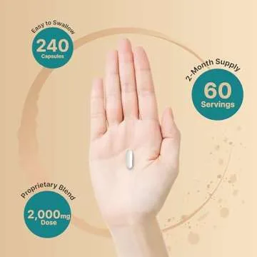 NatureBell Hyaluronic Acid Supplements 2,000 mg | 240 Capsules, with MSM & Hydrolyzed Bovine Collagen – 3 in 1 Support for Skin Hydration, Joint Lubrication, Hair, and Eye Health