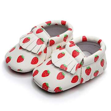 Bebila Cute Cartoon Baby Moccasins - Vegan Baby Girls Boys Shoes with Non-Skid Rubber Sole for First Walker Toddler Mermaid Printing (US 9.5M/6.30’’/16cm 2-3Years, Model-6)