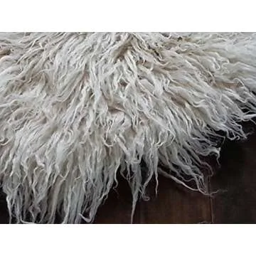 Ultra-Plush 6' x 9’ White flokati Rug | Stunning 4.5" Organic Wool Pile | Stylish White Wool Area Rug | Amazing Shag Carpet | Authentic Greek flokati