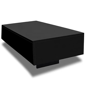 WIFESE Black Elegant Coffee Table for Modern Living Spaces