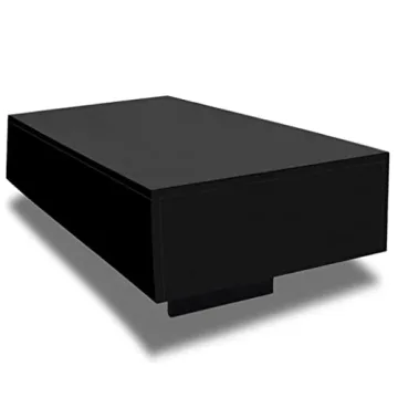 WIFESE Black Elegant Coffee Table for Modern Living Spaces
