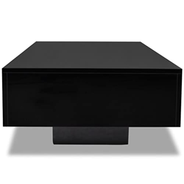 WIFESE Black Elegant Coffee Table for Modern Living Spaces