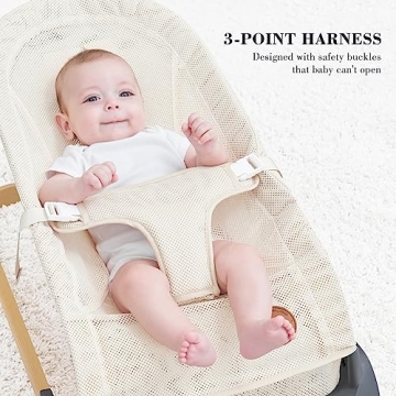 ANGELBLISS Baby Bouncer for Infants, Portable & Stylish