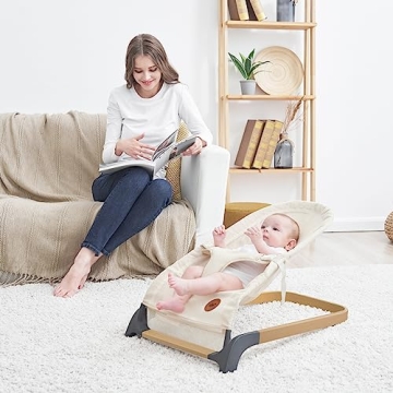 ANGELBLISS Baby Bouncer for Infants, Portable & Stylish