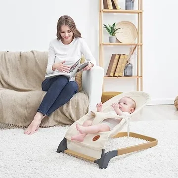 ANGELBLISS Baby Bouncer for Infants, Portable & Stylish
