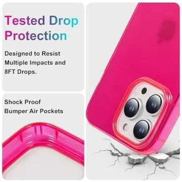 NYCPrimeTech iPhone 13 Pro Neon Pink Case for Stylish Protection