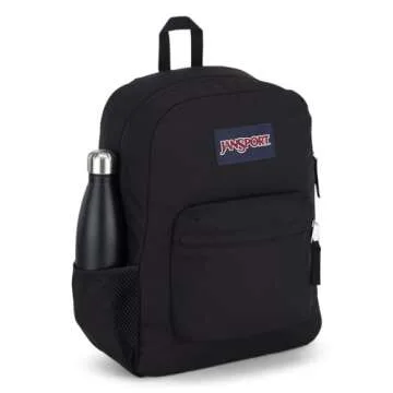 JanSport Cross Town Backpack 17" x 12.5" x 6" - Simple Bag for Everyone with 1 Main Compartment, Front Utility Pocket - Premium Class Accessories - Black