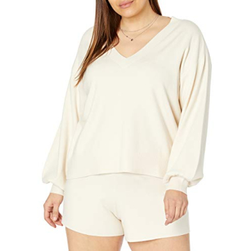 Supersoft Mia Bell Sleeve Sweater by The Drop - Whisper White