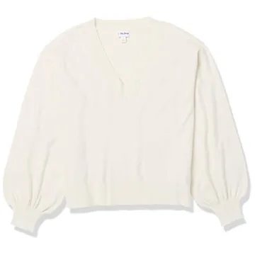 Supersoft Mia Bell Sleeve Sweater by The Drop - Whisper White