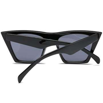 aisswzber AISSWZBEER Retro Square Cat Eye Sunglasses for Women Fashion Trendy Style UV400 Protection