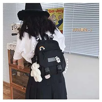 GGOOB Cute Mini Backpacks with Accessories Aesthetic Mini Backpack for Teens Kawaii Small Backpack (...
