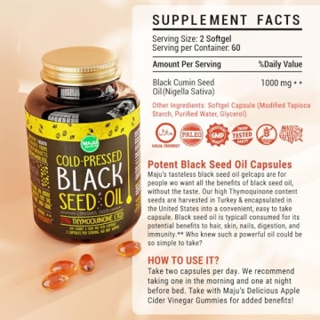 MAJU Black Seed Oil Capsules for Health and Wellness