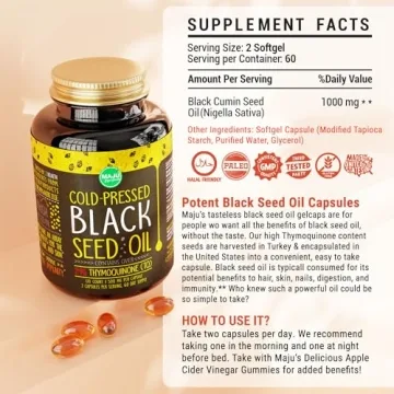 MAJU Black Seed Oil Capsules for Health and Wellness