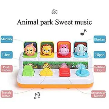 YMDLY Toys Animal Park Interactive Pop Up Music Toy,Up- Early Education Activity Center Toy, Ages 7 ...