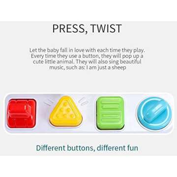 YMDLY Toys Animal Park Interactive Pop Up Music Toy,Up- Early Education Activity Center Toy, Ages 7 8 9 10 11 12 Months and up Infant Toddlers Toys.