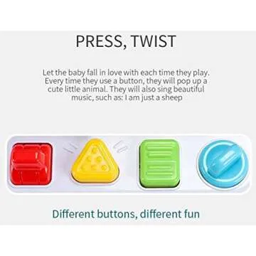 YMDLY Toys Animal Park Interactive Pop Up Music Toy,Up- Early Education Activity Center Toy, Ages 7 8 9 10 11 12 Months and up Infant Toddlers Toys.